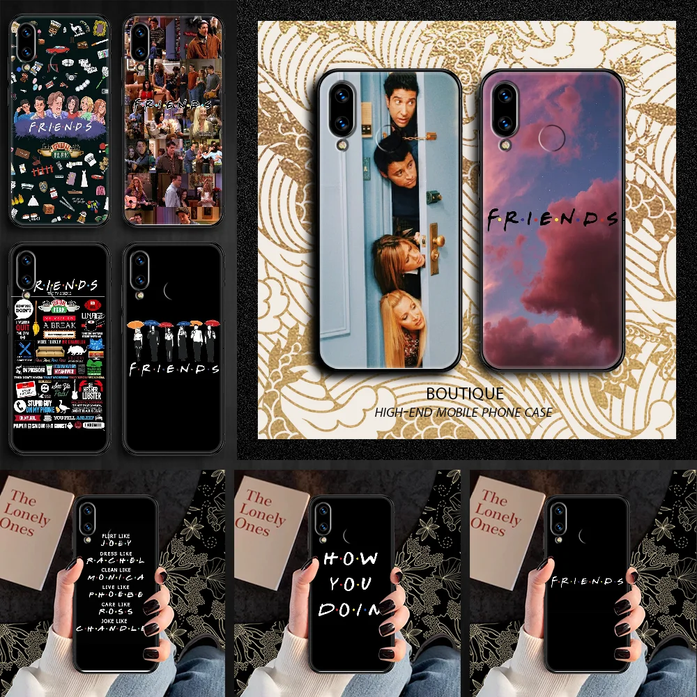 Чехол для телефона Friends TV Huawei Honor 6 7 8 9 10 10i 20 A C X Lite Pro Play черные силиконовые чехлы