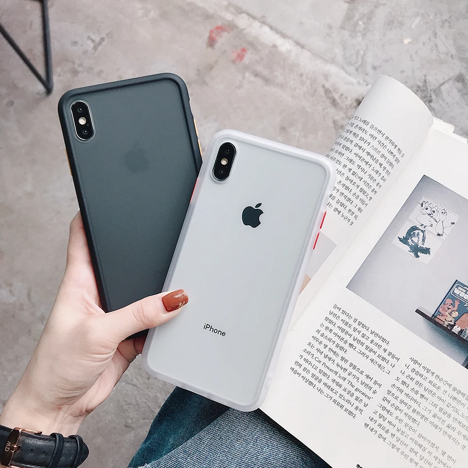 Противоударный силиконовый чехол-бампер для iPhone 11 Pro Xs Max Xr X, прозрачный 360 матовый защитный чехол для iPhone 7 8 Plus, Fundas