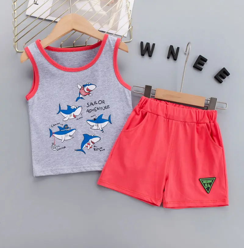 

2021 New Children Cotton Sport Summer Baby Girls Fashion O-Neck T Shirts Shorts Pants 2Pcs/sets Infant Kids Toddler Tracksuits