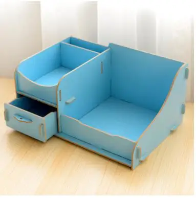 

Desktop Drawer Type Wooden Cosmetics Storage Box 2017 New Fashion Korea DIY Dressing Table Wooden Box