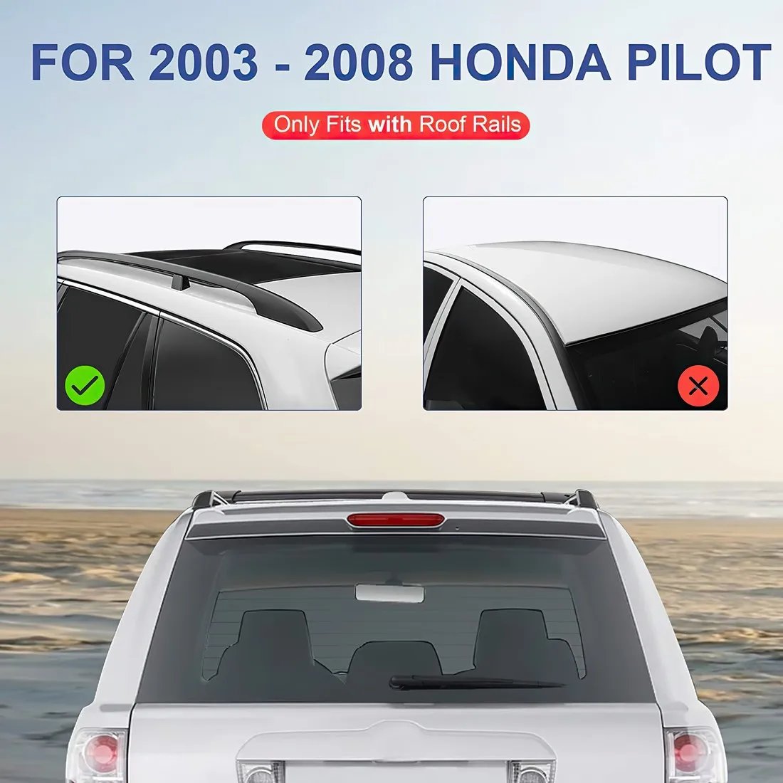 Багажник на крышу поперечная рейка для 2003 2004 2005 2006 2007 2008 Honda Pilot багажник багажа