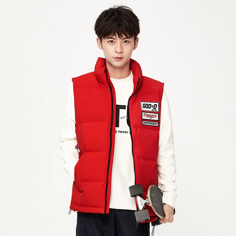 

SEMIR Vest Men Autumn 2020 New Down Coat Trendy Contrast Stand-Up Collar Fashion Waistcoat Men Short