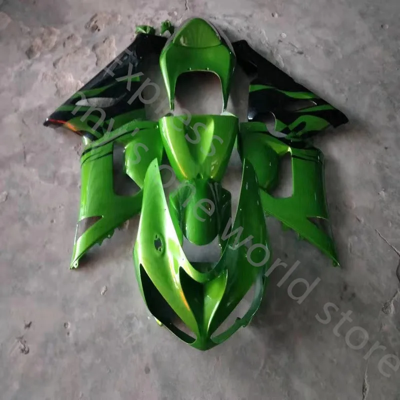

Комплект обтекателей под заказ для KAWASAKI Ninja ZX6R 636 05 06 ZX 6R 2005 2006 кузов ZX6R 636 05 06 зеленый черный