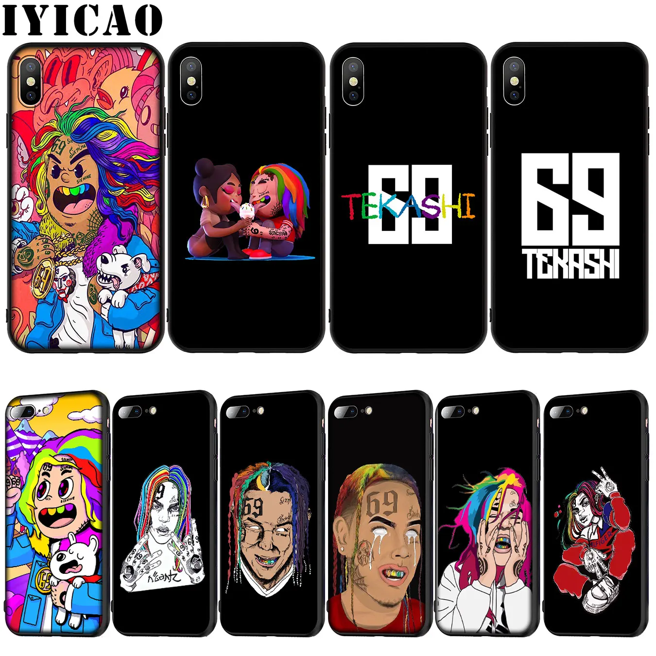 69 6ix9ine Teka $ hi69 Tekashi69 Мягкий силиконовый чехол для iPhone 12 мини XR X XS 11 Pro Max 10 6 6S 7 8 plus 5S SE