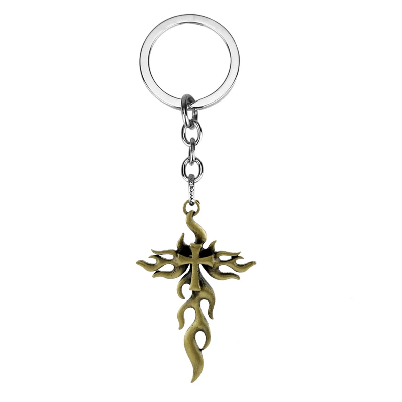 Брелок в стиле хип-хоп с крестом пламени для женщин и мужчин винтажный