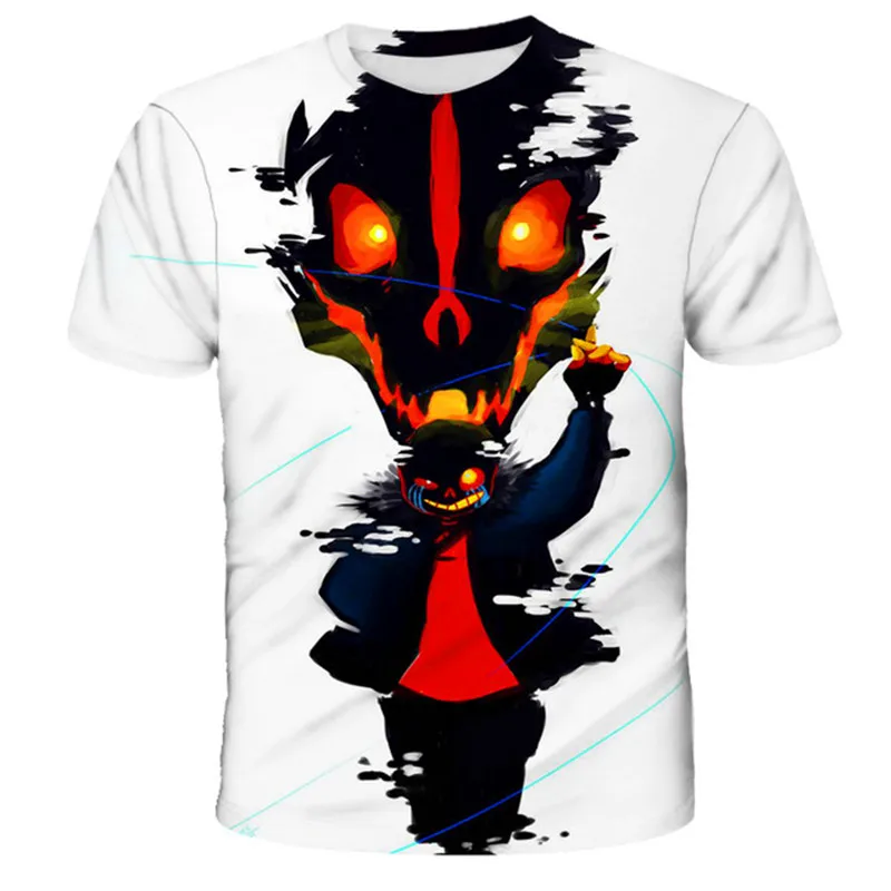 

Tops clothes for girls kids clothes boys Undertale t Shirt skull T-shirt 3D Print kawaii harajuku casual Short Sleeve Tshirt