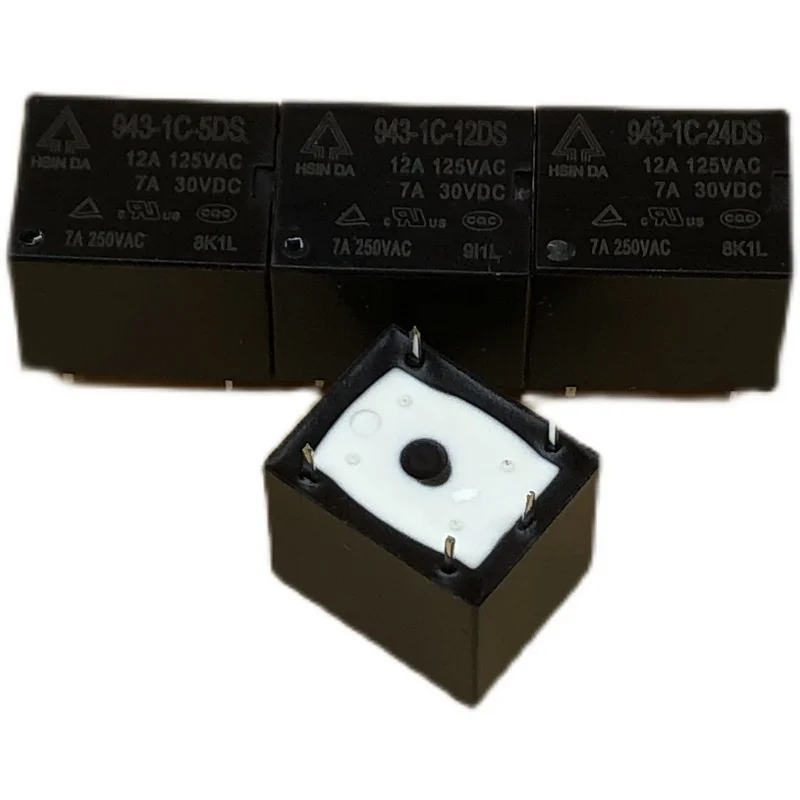 100 Original HSIN DA 943 1C 5D 943 1C 5DS 943 1C 12D 943 1C 12DS 943 1C 24D 943 1C 24DS 5PINS 12A 5V 12V 24V Power Relay