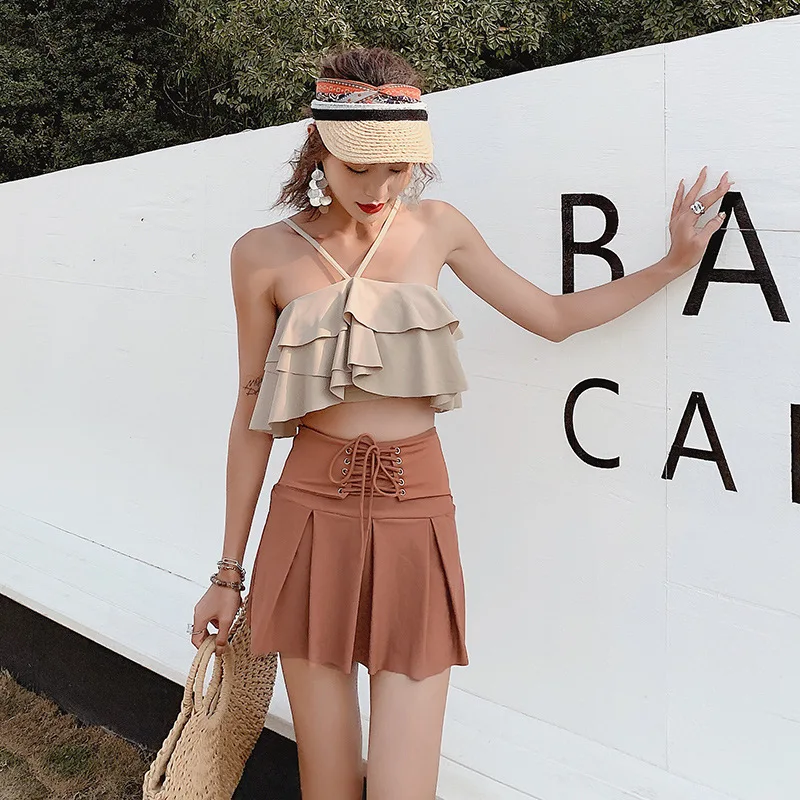 Женский купальник-бикини с эффектом пуш-ап комплект для плавания из двух