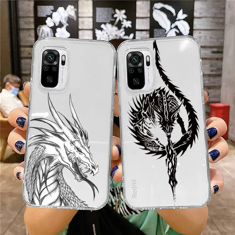 

Remazy Fashion Dragon Phone Case for xiaomi 11 redmi note 10 9 8 7 pro lite T A S 10T 9A 9S 8T pro 4G transparent coque funda