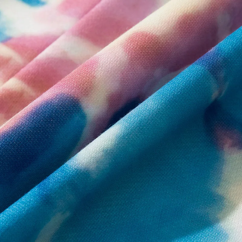 

Summer men's gradient tie-dye casual shorts pink workwear short sleeve Harajuku street fashion basketball running pants loose