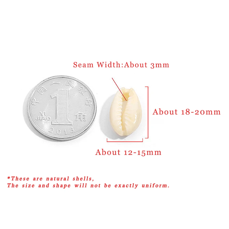 

20/30/50Pcs White DIY Sea Shell Conch Charm Cowrie Beads Jewelry Accessories For Women Beach Seashell Bracelet Necklace Earrings