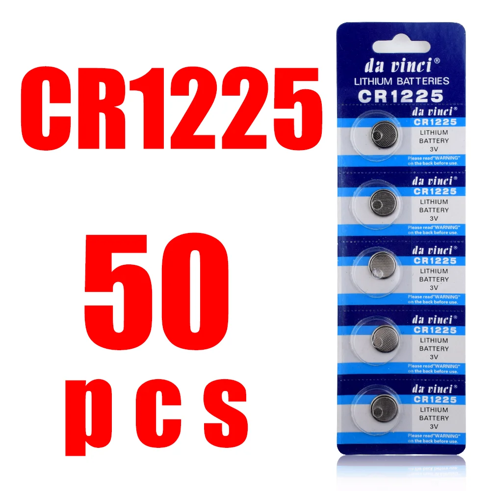 50 шт. CR1225 3 В литиевая батарея для монет CR 1225 LM1225 BR1225 KCR1225 кнопки батареи часов