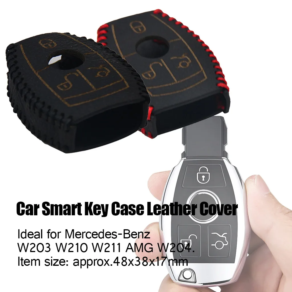 Сумка для ключей из натуральной кожи мужчин чехол держатель цепь Mercedes Benz AMG W203 W210
