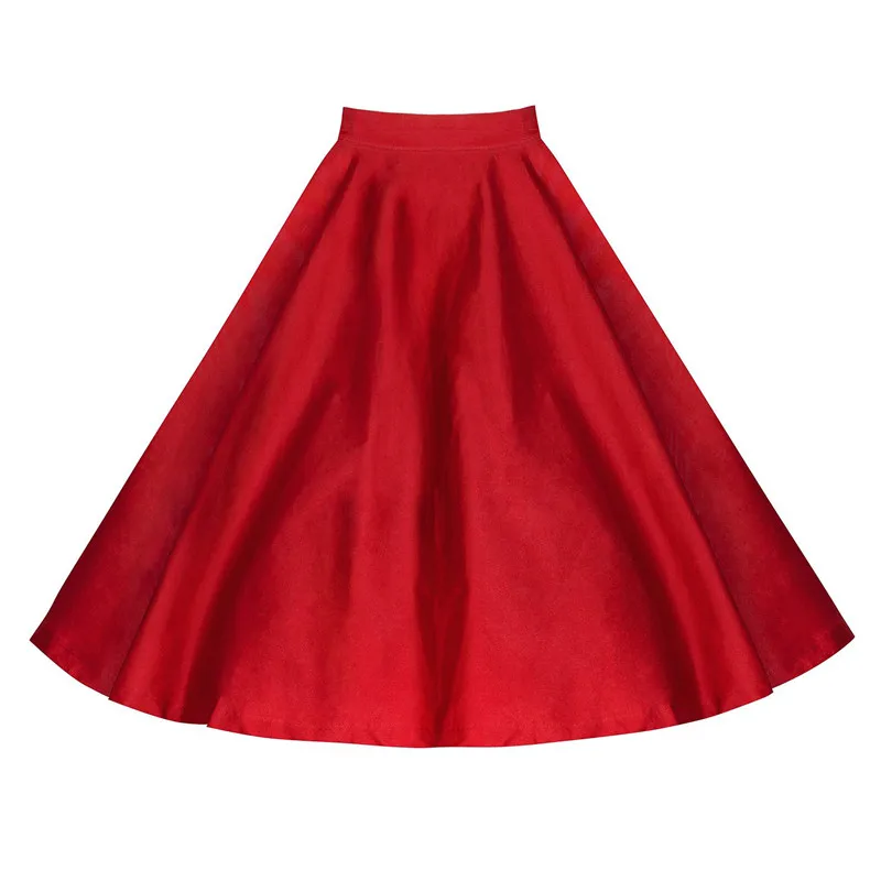 

2021 spring & summer Umbrella skirts dot vintage young women's mid-length harajuku skirt pleated midi sweet A-line cotton BSQ156