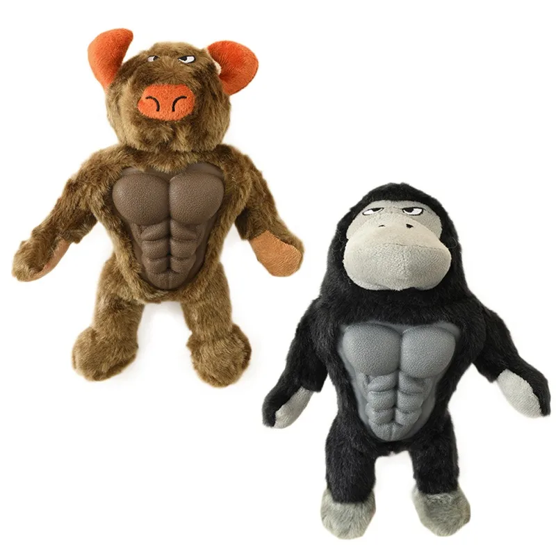 

Аксессуары для домашних животных, жевательная игрушка в форме животного, пищащая игрушка для маленьких и средних собак, плюшевый звук