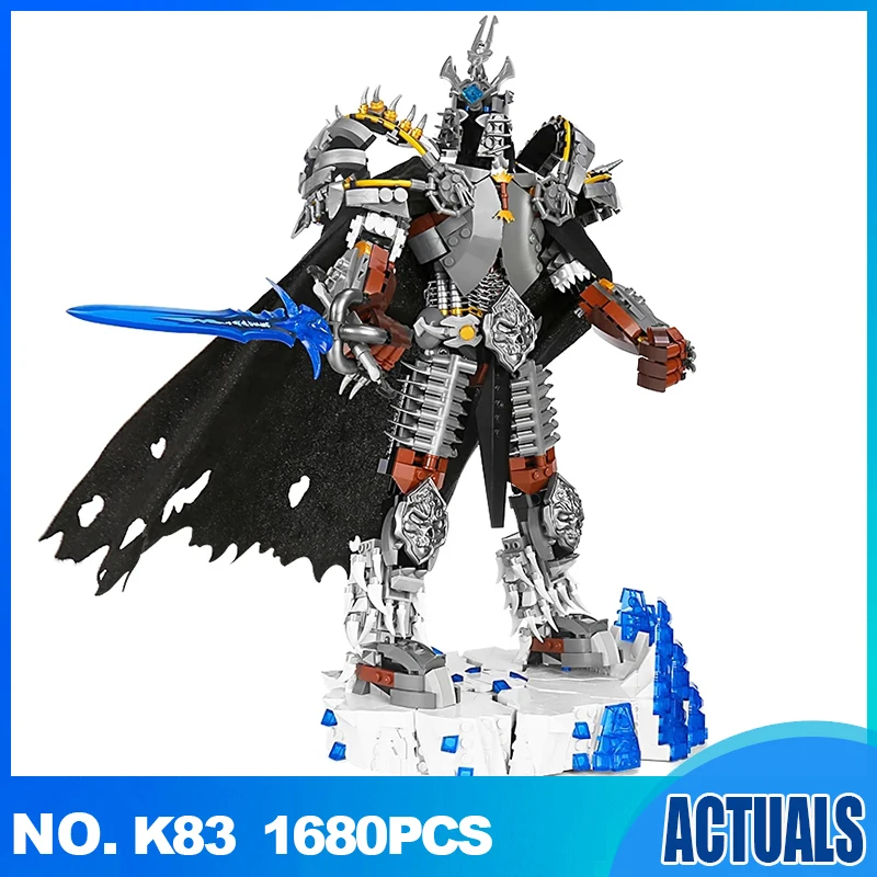 

Игрушки из фильма K83, модель MOC Лича, король, строительные блоки, кирпичи в сборе, игра на день рождения, игрушки для детей, рождественские и но...