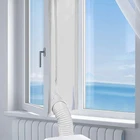 Уплотнение окна для портативного кондиционера, гибкое тканевое уплотнение 400 см, с застежкой-молнией и клеем