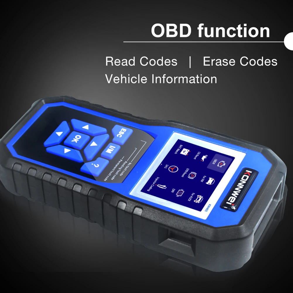 konnwei kw450 obd2 diagnostic tool for vag cars vw audi abs airbag oil abs epb dpf srs tpms reset full systems scanner free global shipping