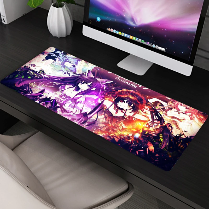 

Игровой коврик для мыши DATE A LIVE, прочный нескользящий коврик для клавиатуры и мыши CS GO Overlock Edge, большой Настольный игровой коврик для мыши для...