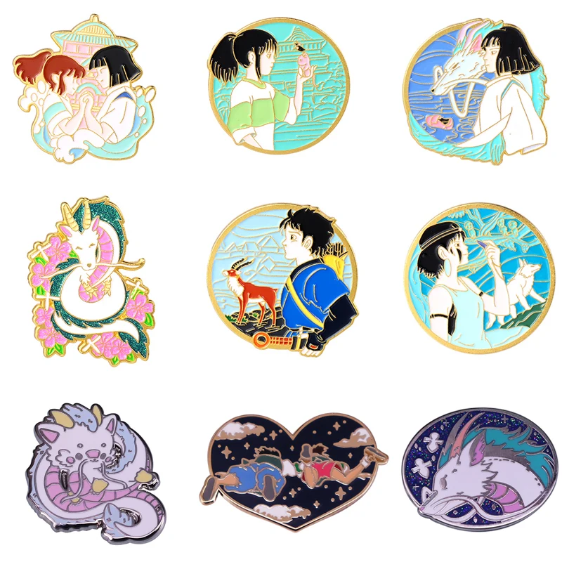 

20pcs/lot J3001 Fashion Cute Cartoon Pin Anime Enamel Pins Backpack Bag Brooch badges for Clothing Tie Pin Charm jewelry Gift