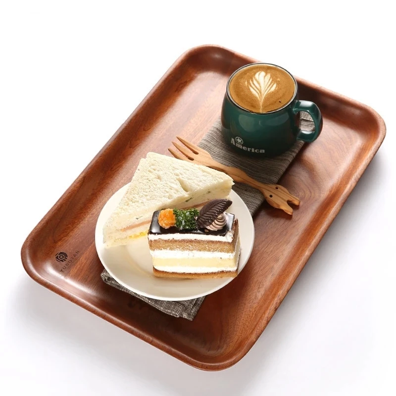

Home Wood Plates Storage Dishes for Food Cake Fruit Dishes Saucer Dessert Dinner Bread Pizza Tea Coffee Tray