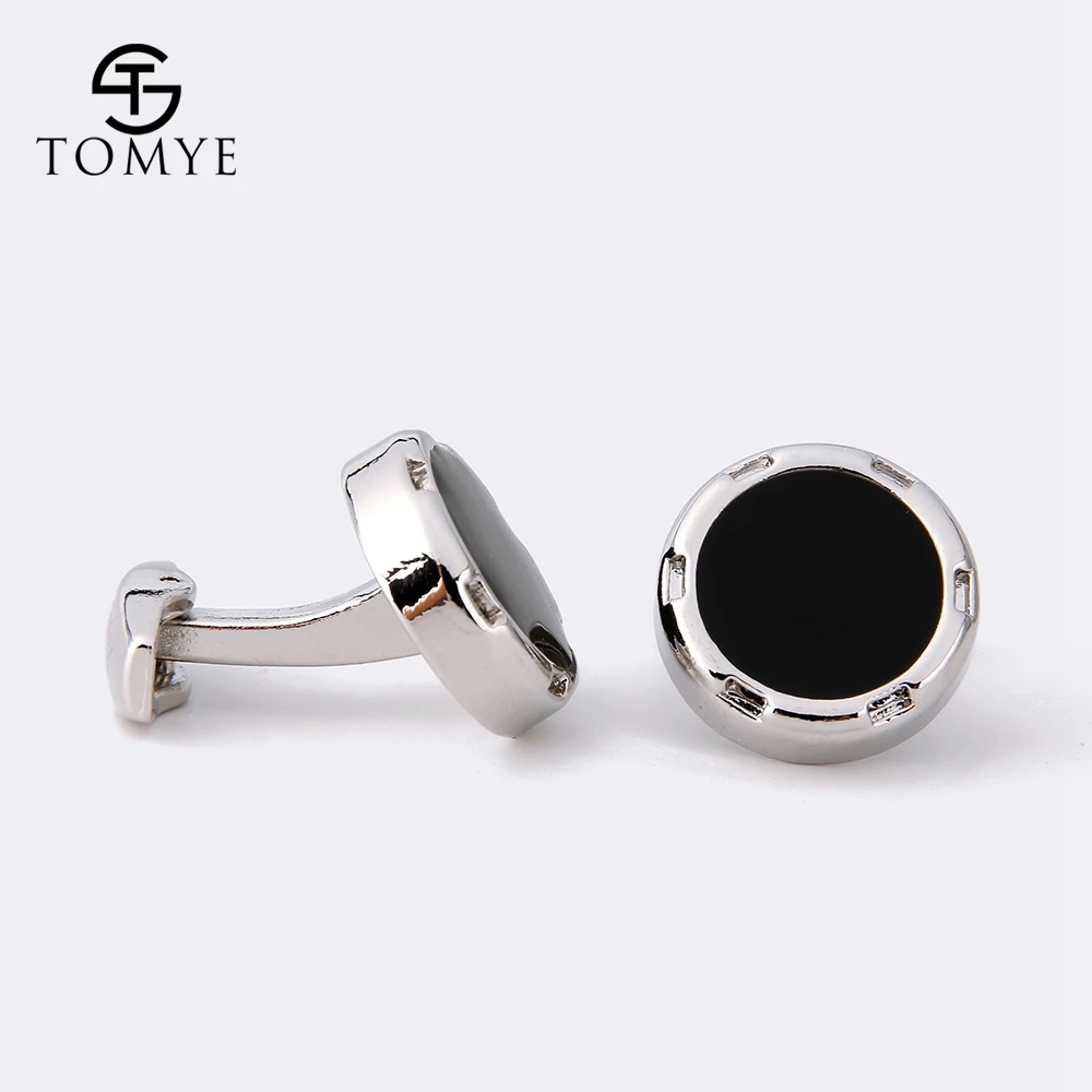XK19S080Silver TOMYE костюм рубашка Золотой Черный Эмаль Свадебные Роскошные запонки для мужчин XK19S064 - Окраска металла: XK19S080Silver
