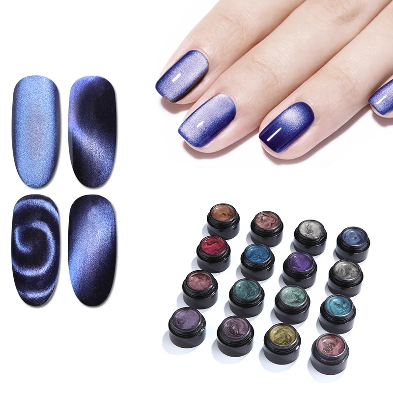 1 бутылка 5 мл Гель лак для ногтей кошачьи глаза Полупостоянный Гибридный