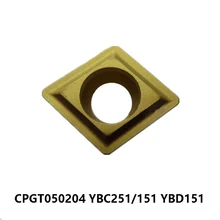 Оригинальный 10 шт. токарный инструмент CPGT 050204 CPGT050204 YBC251 YBD151 YBC151
