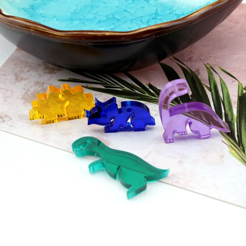 10 шт. акриловые серьги капли с изображением животных динозавра для женщин милые