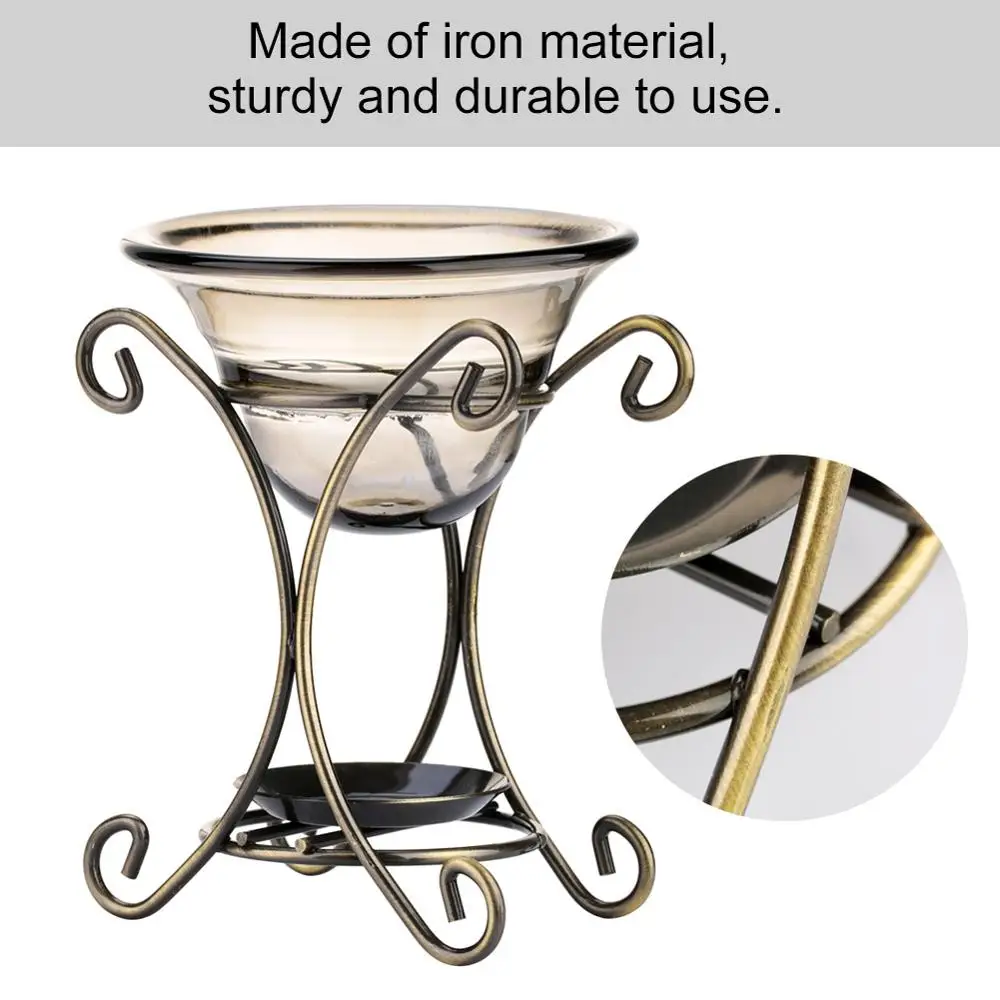 6 видов в форме оленя винтажная железная Арома печь горелка стойка + стеклянный