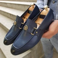 men dress shoes casual business fashion pu leather low heel british style classic slip on penny loafers zapatos de hombre zz255