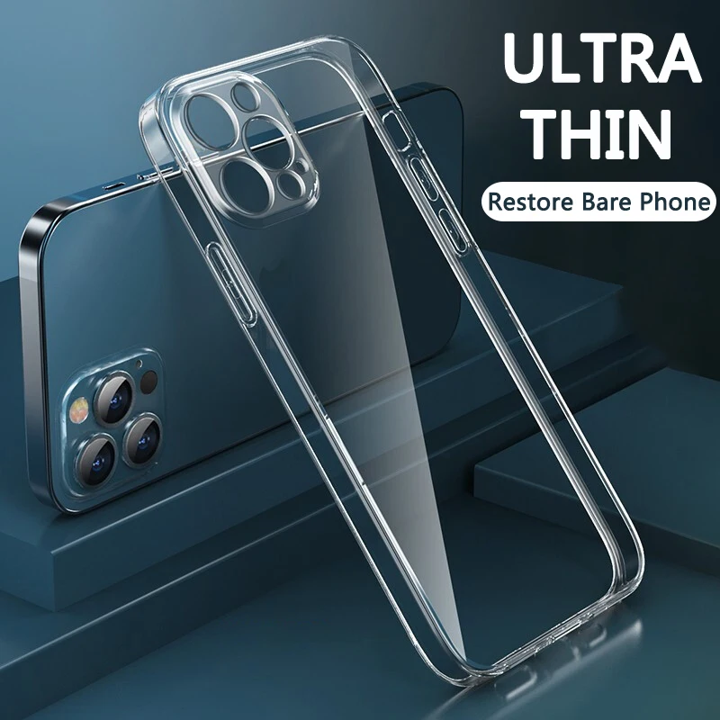 

Ultra Thin Lens Protection Case For iPhone 12 Mini 11 Pro Max XR X Xs Max 6 7 8 Plus SE 2020 Soft Clear Silicone Case Back Cover