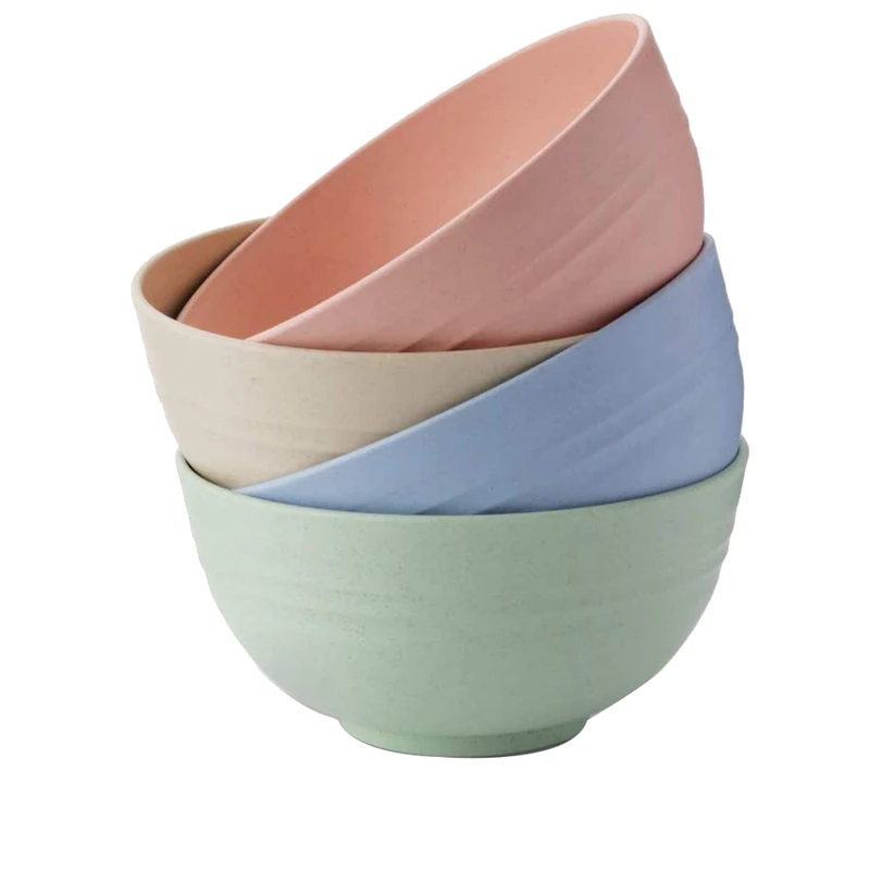 Тарелки из пшеничной соломы чаши и стаканы Обеденный набор безопасный для детей