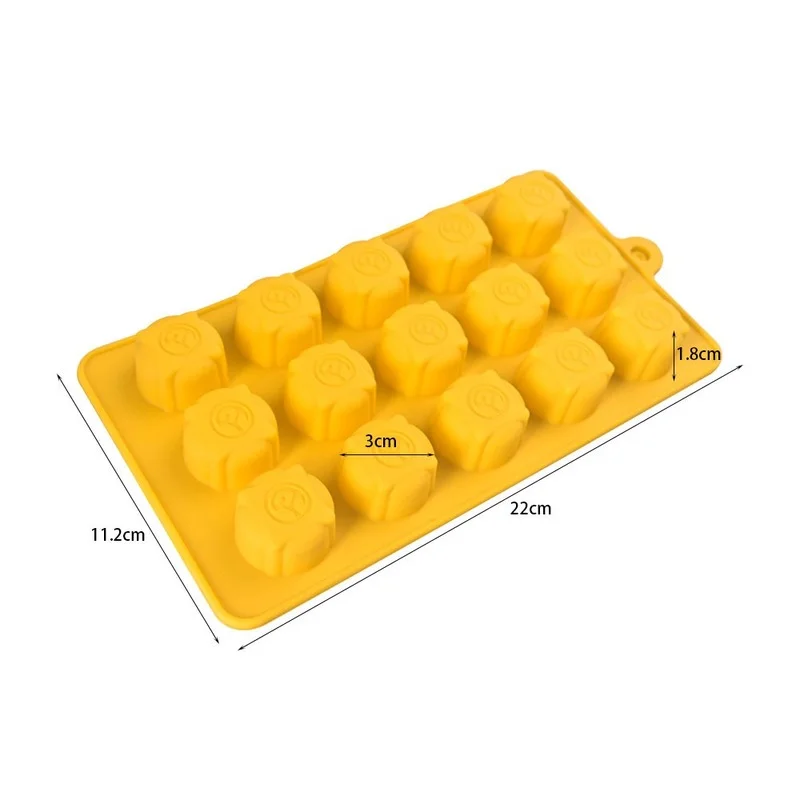 

1pc Silicone 15-hole Square Round Mold Homemade Jelly Gummies DIY Fondant Chocolate Cake Decorating Kitchen Tools