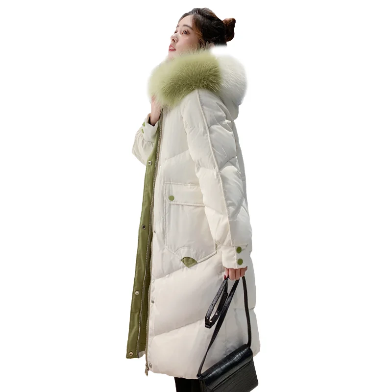 

Knees in the long section down padded coat 2020 new winter coat female Korean loose suit jacket tide bread