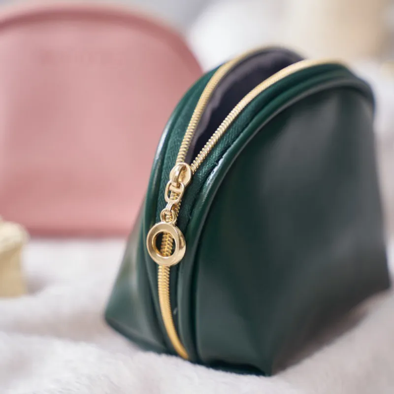 Водонепроницаемая маленькая косметичка из искусственной кожи чехол для