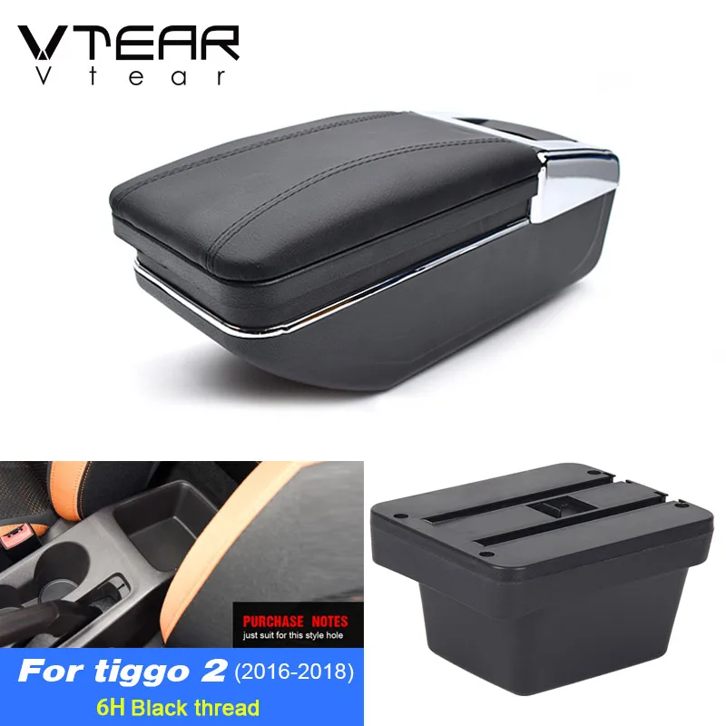 

Vtear для Chery Tiggo 2 3X подлокотник для автомобильного зарядного устройства, двухслойная центральная консоль, подлокотник, USB коробка для хранения, аксессуары 2018 чери тигго
