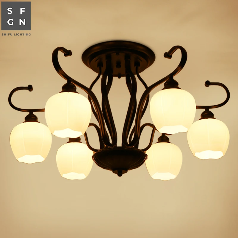 Люстра Светодиодная потолосветильник железный светильник в американском стиле