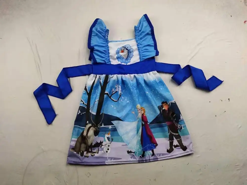 Новинка модное Тканое платье для девочек с рисунком и поясом бутик одежда детей |