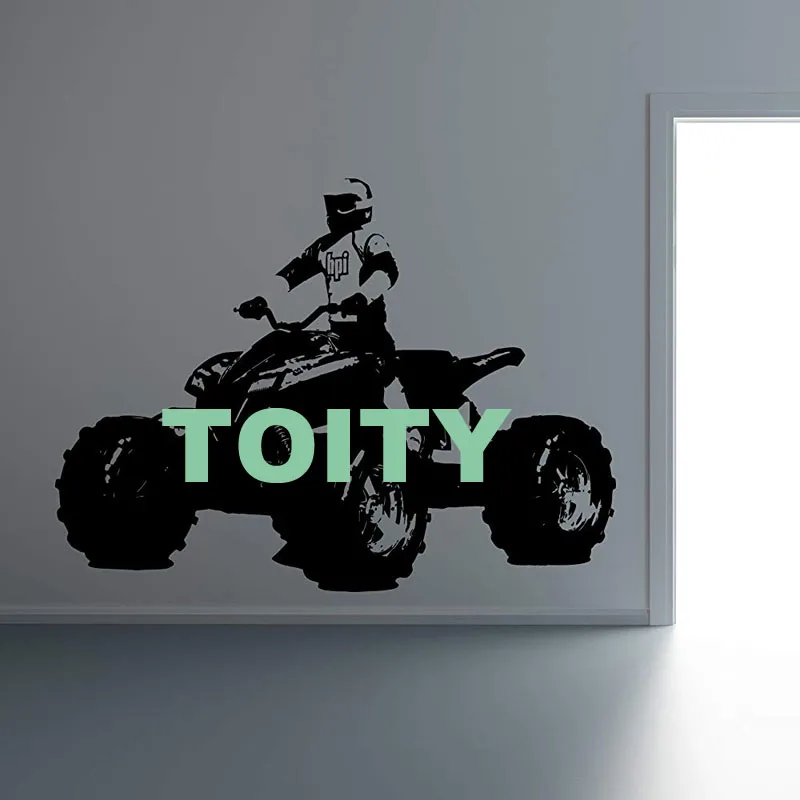 29 Конструкции квадроцикл atv гоночный Rider Экстремальная Спортивная Наклейка на стену 4 Wheeler по бездорожью Декоративная Виниловая Наклейка Декор дома Фреска