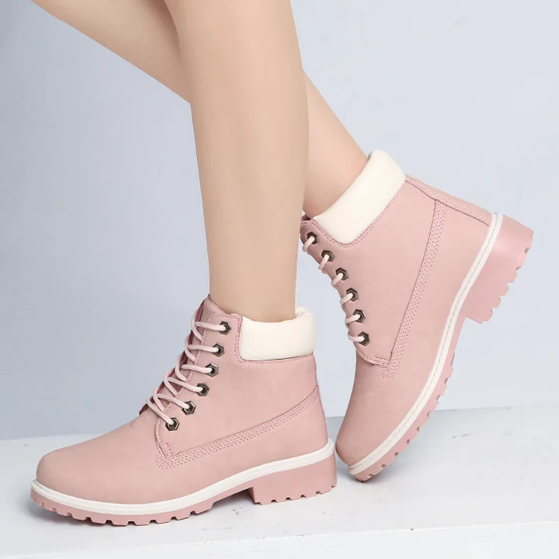 Зимние ботинки женская обувь ботильоны Martin женские мотоциклетные Женская осенне