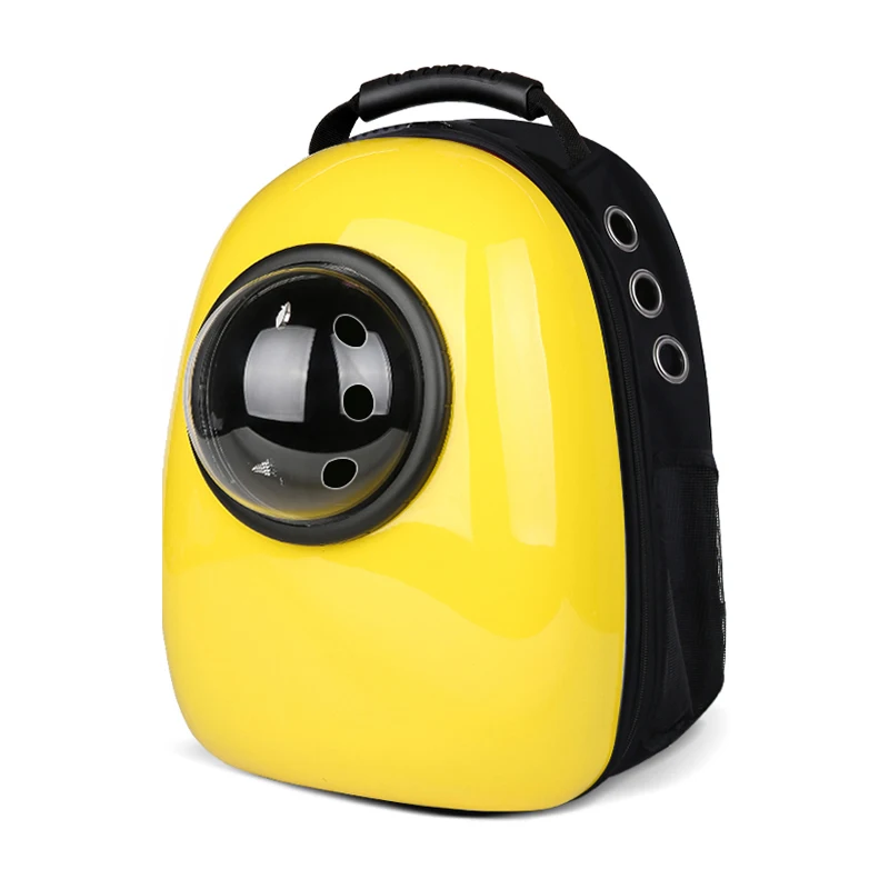 yellow 6-hole style Сумка для кошек, сумка для домашних животных, клетка для кошек, переносная сумка для дома, сумка на плечо, рюкзак для собак, космическая сумка для переноски, товары для кошек - Цвет: yellow 6-hole style