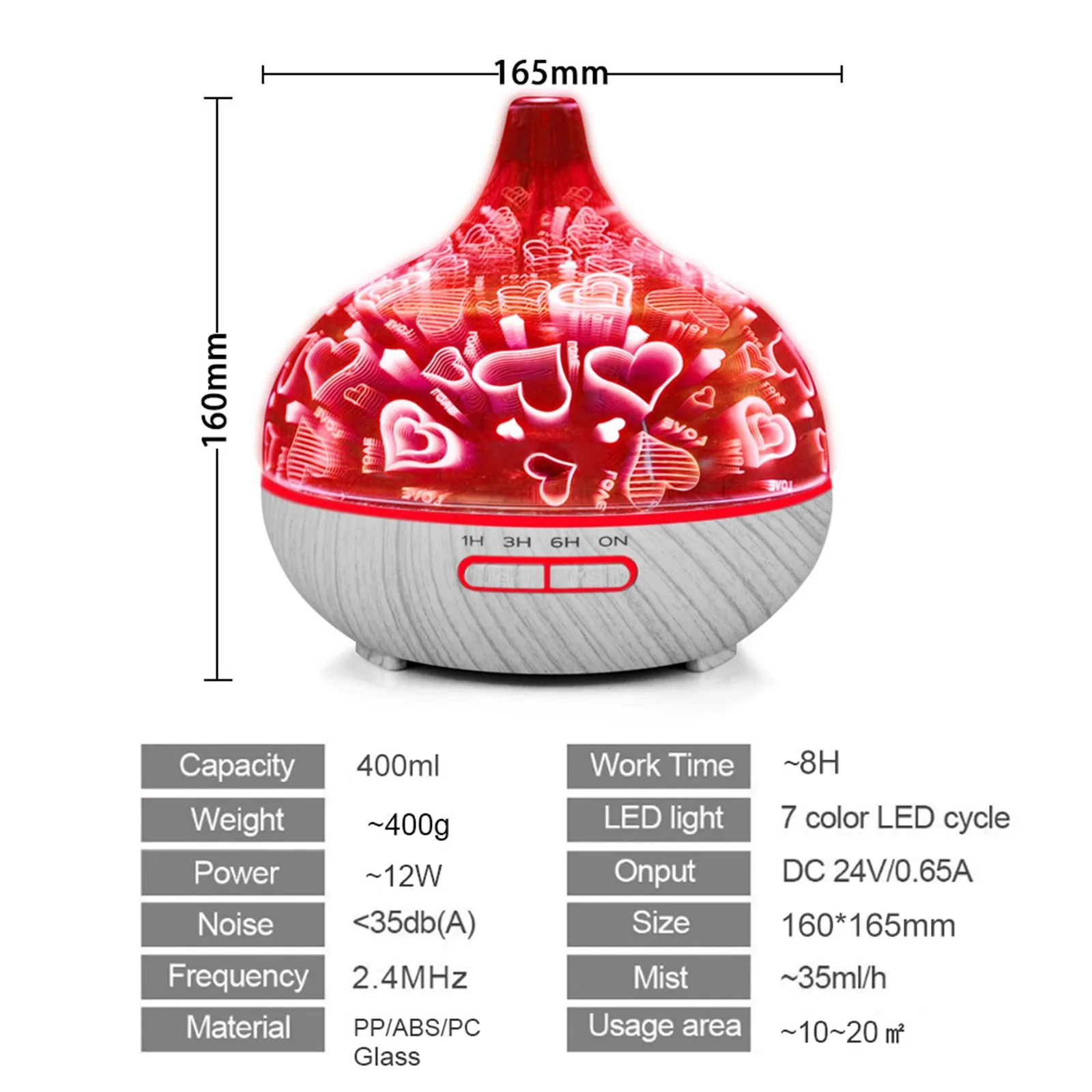 

Colorful Light 3d Glass Firework Aromatherapy Essential Oil Aroma Diffuser Cool Mist Humidifier Ultrasonic Aroma Diffuser#db4