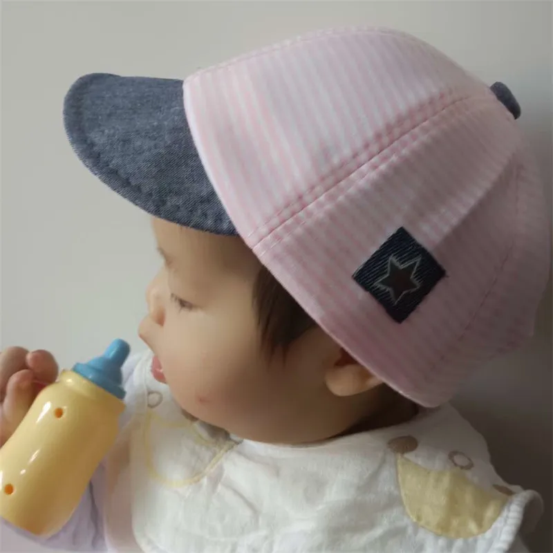 Весенне летняя детская шапка хлопковая шляпа от солнца милая полосатая мягкая