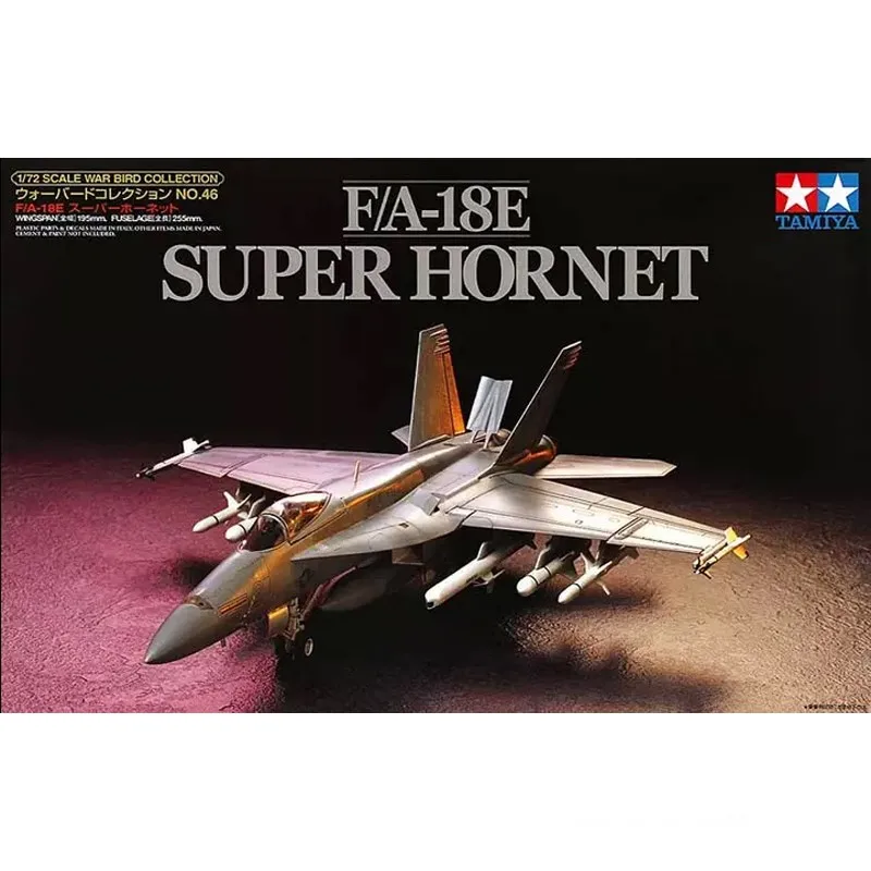 Tamiya Plastic Assembly Military Model 1/72 U.S F/A-18E Super Hornet Shipborne Combat Attack Aircraft Adult Collection KIT 60746