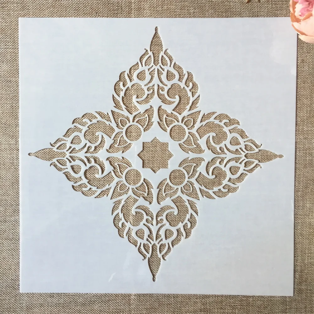 4 шт./компл. 30*30 см большой цветок 12 дюймов мандалы DIY многослойные трафареты
