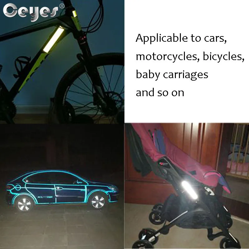 

Waterproof Warning Tape Strip Stickers 300cm X 5cm Light Reflector Protective Sticker Reflective Film Car Moto Safety Mark