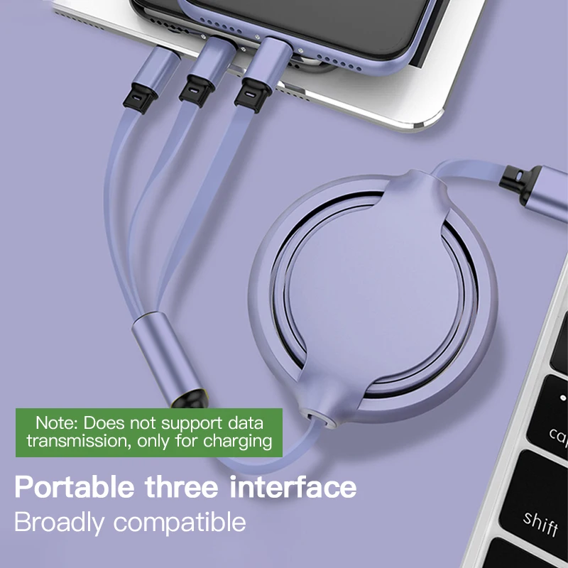 ! ACCEZZ 3 в 1 жидкий силиконовый USB кабель для быстрой зарядки iPhone 11 Pro 8 7 Micro Type C Samsung