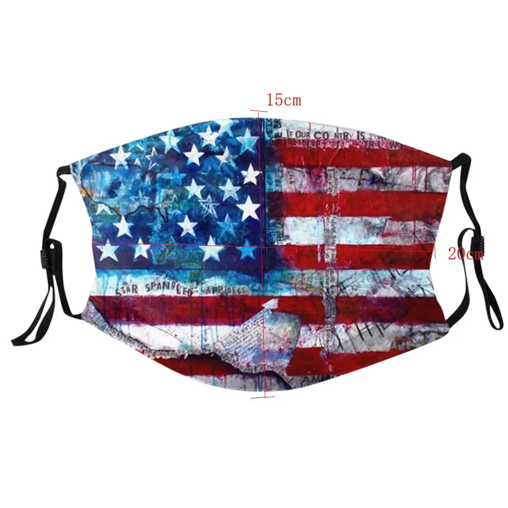 2pcs Funny Printed Red Face Cover Mask Dustproof And Washable For Adults Adjustable Earband Can Put Gasket | Аксессуары для одежды