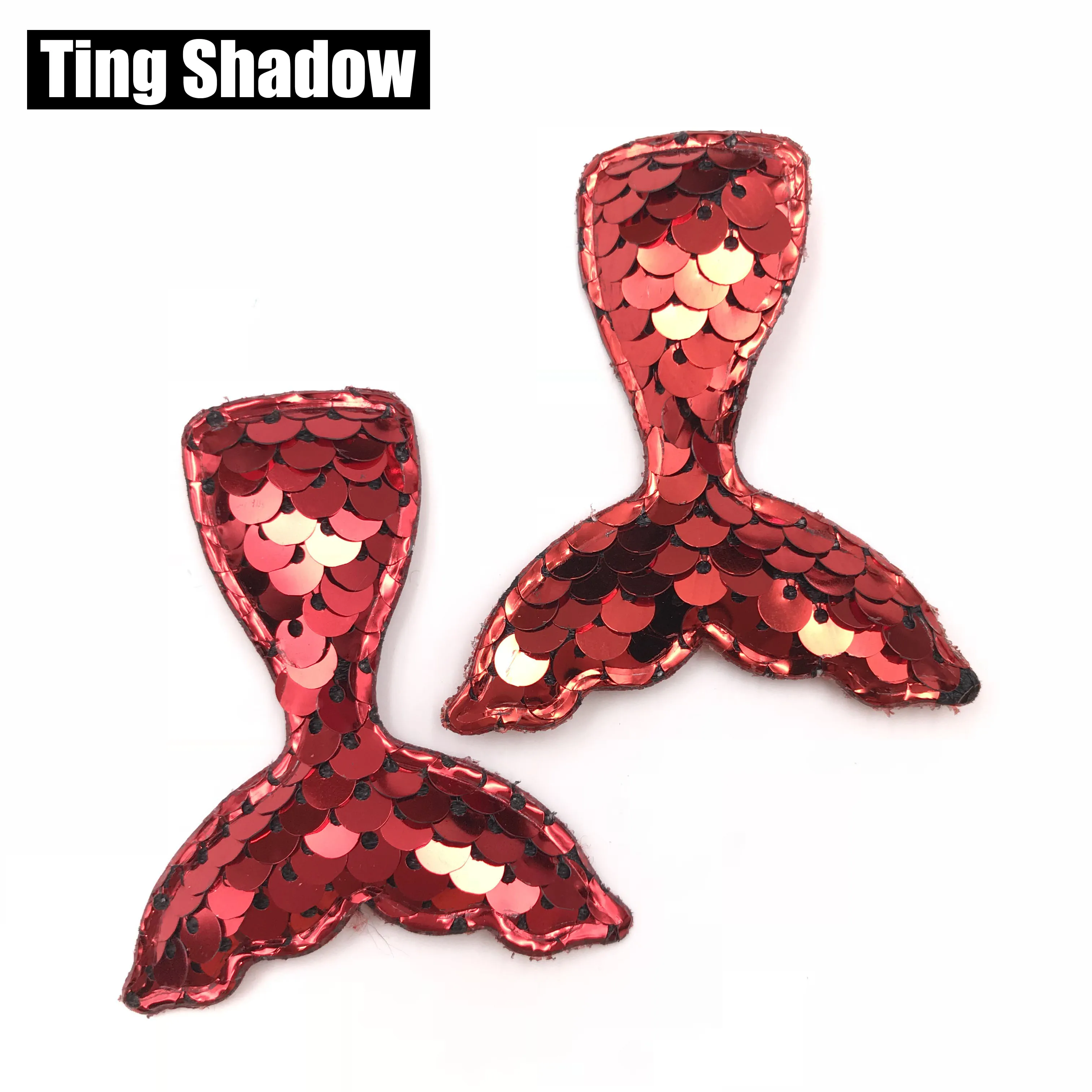 10pcs Glitter Sequins Fabric Mickey Padded Patches Mermaid sequin pads for DIY Crafts Clothes Hats Hairpin Ornament Accessories | Дом и сад